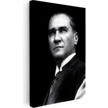 Tablofest Dikey Kanvas Tablo Atatürk Keskin Bakışlar Atatürk Tablosu Ev Ofis Duvar Dekoru