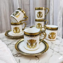 PremiumPort Şık 6'lı Kahve Fincan Takımı, Zarif ve Modern Tasarım