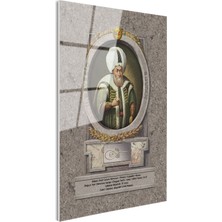 Tablofest Tamperli Gerçek Cam Tablo Ikinci Bayezid Han Padişah Portresi Osmanlı Tablosu Duvar Dekoru