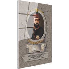 Tablofest Tamperli Gerçek Cam Tablo Sultan Abdülaziz Portresi Osmanlı Tablosu Duvar Dekoru