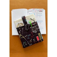 Outlet Çarşım Matematik Desenli Cepli Kitap Kılıfı