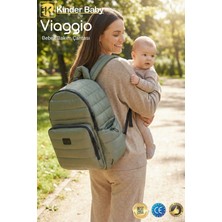 Kinder Baby Viaggio Termal Biberon Çantalı ve Alt Açma Pedli Suya Dayanıklı Bebek Bakım Çantası