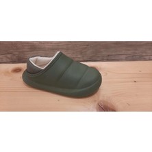 Hyggers Siyah Içi Yünlü Panduf Su Geçirmez Rahat Son Moda Ev Ofis Terliği