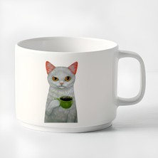 PremiumPort Kedi Tasarımlı Türk ve Espresso Kahve Fincanı Seti, Şık ve Kullanışlı