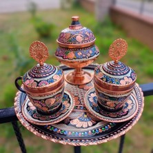 PremiumPort Ikili Bakır Çay ve Nescafe Takımı, Şık ve Zarif Tasarım