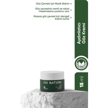 Iva Natura  Organik Göz Çevresi Kremi Çoklu Bitkisel Aktifler & Hyaluronik Asit – Canlandırıcı Bakım – 15 ml