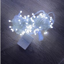 MiraLive 10 M 100 LED Damla Uçlu Beyaz Işık Şeffaf Kablo Mz-17-1