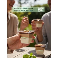 Konerpack Ambalaj Plastik Tatlı Kasesi Prizma 200CC-KAPAKSIZ Şeffaf Renk