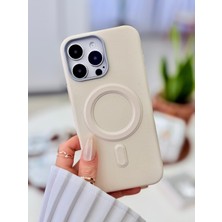 Go Aksesuar Iphone 16 Promax Uyumlu Magsafe Özellikli Parmak Izi Bırakmaz Deri Görünümlü Koruyucu Silikon Kılıf