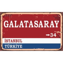 PremiumPort Retro Ahşap Yön Tabelası, Dekoratif ve Şık Tasarım, Evinize Stil Katar