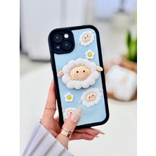 Go Aksesuar Iphone 14 Plus - 15 Plus Uyumlu Pop Socket Kuzu Tasarımlı Oyuncaklı Silikon Kılıf