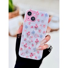 Go Aksesuar 3D Kabartma Lale Desenli Parlak Silikon Kılıf TPU Malzeme ile iPhone 13 - 14 15 Uyumlu