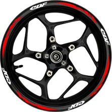 Motosiklet Jant Şeridi Cbf Uyumlu Kırmızı-Beyaz Sağ-Sol/Ön-Arka