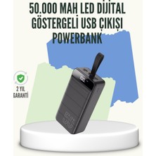 İlkyaz Fashion Yüksek Kapasiteli 50.000 Mah Powerbank – Type-C Lightning ve Micro USB Uyumlu Çoklu Cihaz Şarj