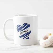 Tp Saygı Temalı Porselen Kupa Bardak