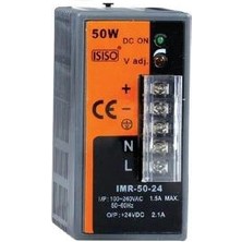 Voltaj Imr-50-12 - 50W 12VDC 4.2A Ray Montajlı Kapalı Tip Mini Güç Kaynağı