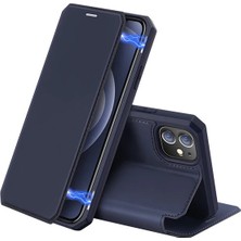 İlkyaz Fashion Dux Ducis iPhone 12 Mini Kılıf Mıkantıslı Kapaklı Flip Cover Kılıf Skin x Series Flip Case-