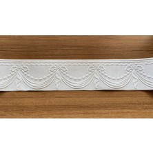 PremiumPort Boyanabilir Kırık Beyaz Desenli Bordür 10M x 13CM, Şık ve Çeşitli Kullanım