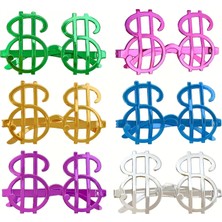 MiraLive Dolar Şekilli Metalize Parti Gözlüğü 6 Adet