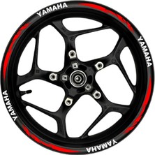 Yamaha Beyaz Yazılı  Kırmızı Pençe Şeritli