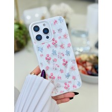 Go Aksesuar Iphone 14 Promax Uyumlu Baskı 3D Kabartma Lale Tasarımlı Esnek Silikon Koruyucu Kılıf