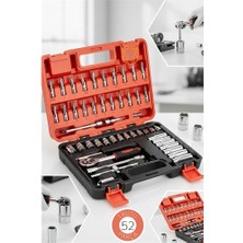 İlkyaz Fashion 53 Parça Profesyonel Lokma Takımı - 1/4" Cırcır Kolu ve Çelik Soket Seti (Çantalı)  Ilkyzhb-