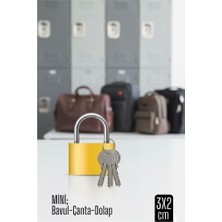 İlkyaz Fashion Mini 20MM Bavul ve Çanta Asma Kilidi – 3 Anahtarlı Dolap ve Seyahat Için Güvenli  Ilkyzhb-Rs3