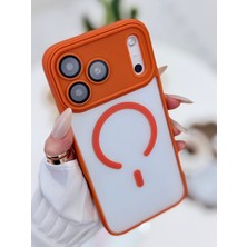 Go Aksesuar Iphone 17 Promax Uyumlu Magsafe Özellikli Mat Şeffaf Pürüzsüz Doku Korumalı Silikon Kılıf