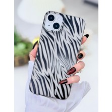 Go Aksesuar Iphone 14 Plus ve 15 Plus Uyumlu Darbe Önleyici Mat Şeffaf Baskılı Silikon Kılıf