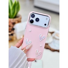 Go Aksesuar Iphone 17 Promax Uyumlu Pembe Taş Kalp Oyuncak Tasarımlı Silikon Kılıf