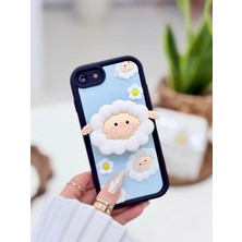 Go Aksesuar Iphone 7 - 8 - Se 2020 - Se 2022 Uyumlu Pop Socket Kuzu Oyuncak Tasarımlı Esnek Silikon Kılıf