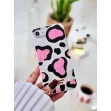Go Aksesuar Iphone 7 - 8 - Se 2020 - Se 2022 Uyumlu Shine Pembe Leopar Renk Geçişli Esnek Silikon Kılıf