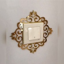 PremiumPort Şık Gold Standart Priz Çerçevesi Tekli, Modern ve Dayanıklı Tasarım