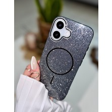 Go Aksesuar Iphone 17 Uyumlu Glitter Magsafe Özellikli Işıltılı Zarif Koruyucu Silikon Kılıf
