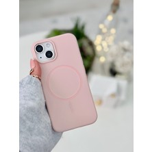 Go Aksesuar Iphone 15 - 14 - 13 Uyumlu Magsafe Özellikli Parmak Izi Bırakmaz Koruyucu Sıvı Silikon Kılıf