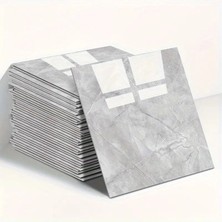 MiraLive Mermer Desen Duvar Sticker Gri 30 x 30 cm 1 Adet