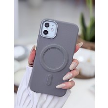 Go Aksesuar Iphone 11 Uyumlu Magsafe Özellikli Parmak Izi Bırakmaz Darbe Önleyici Deri Görünümlü Silikon Kılıf