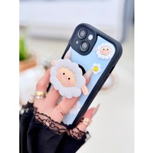 Go Aksesuar Iphone 15 Uyumlu Pop Socket Kuzu Tasarımlı Oyuncaklı Model Silikon Kılıf