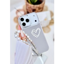 Go Aksesuar Iphone 17 Promax Uyumlu Aynalı Charmlı Kalp Oyuncak Tasarımlı Silikon Kılıf