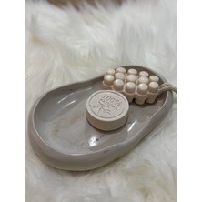 Taş Görünümlü Düzensiz Form Beton Dekoratif Kase/tabak 25X15CM Takı & Anahtarlık Organizer, Sabunluk