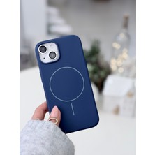 Go Aksesuar Iphone 15 - 14 - 13 Uyumlu Magsafe Özellikli Parmak Izi Bırakmaz Koruyucu Sıvı Silikon Kılıf