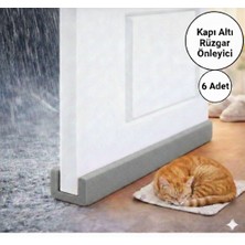 Baffhome 6 Adet Kapı Altı Rüzgar Önleyici Kapı Altı Yalıtım Süngeri Isı Işık Toz Soğuk  Önleyici