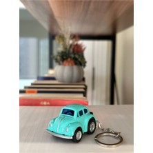 PremiumPort Turkuaz Renkli Sevimli Tosbağa ve Vosvos Temalı Anahtarlık Çanta Aksesuarı