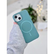 Go Aksesuar Iphone 15 - 14 - 13 Uyumlu Magsafe Özellikli Parmak Izi Bırakmaz Koruyucu Sıvı Silikon Kılıf