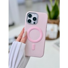 Go Aksesuar Iphone 16 Promax Uyumlu Magsafe Özellikli Parmak Izi Bırakmaz Deri Görünümlü Koruyucu Silikon Kılıf