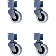 MiraLive Furç U-Sunta Bilyalı Teker - 20X50 - Gri - 35X18 HKS183 - 4 Adet