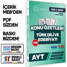 Karakutu Yayınları 2026 YKS-AYT MEBİ-OGM Türk Dili ve Edebiyatı Pratik Konu Özet Kitabı RENKLİ A4 Boyut BASKI ÜCRETİ
