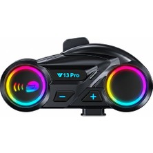 Çeşithane Y13 Pro Kameralı/ışıklı Motosiklet Interkom - Renkli Rgb Işık Efektli, Bluetooth 5.3 Destekli, Su Geçirmez ve Yüksek Kaliteli