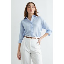 FullaModa Basic Düğmeli Krinkıl Gömlek