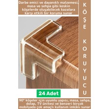 Wintoup Kendinden Yapışkanlı Çocuk Güvenlik Masa Mobilya Çarpma Önleyen Silikon Köşe Kenar Koruyucu 24 Adet